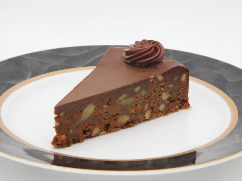 Chocolate Amaretto Torte (GF) — slice